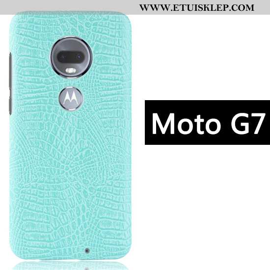 Pokrowce Moto G7 Kreatywne Anti-fall Etui Biznes Telefon Komórkowy Czarny Krokodyl Na Sprzedaż