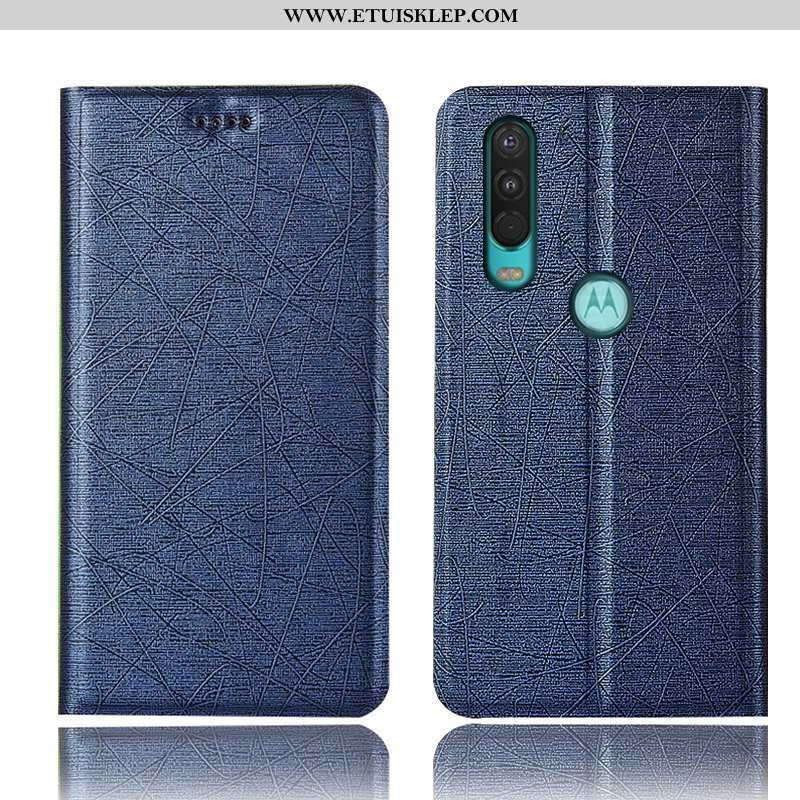 Pokrowce Motorola One Action Skórzane Etui Anti-fall Telefon Komórkowy Czarny Jedwab All Inclusive S