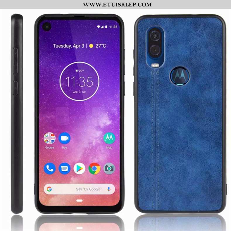 Pokrowce Motorola One Vision Ochraniacz Telefon Komórkowy All Inclusive Etui Futerał Ciemno Niebiesk