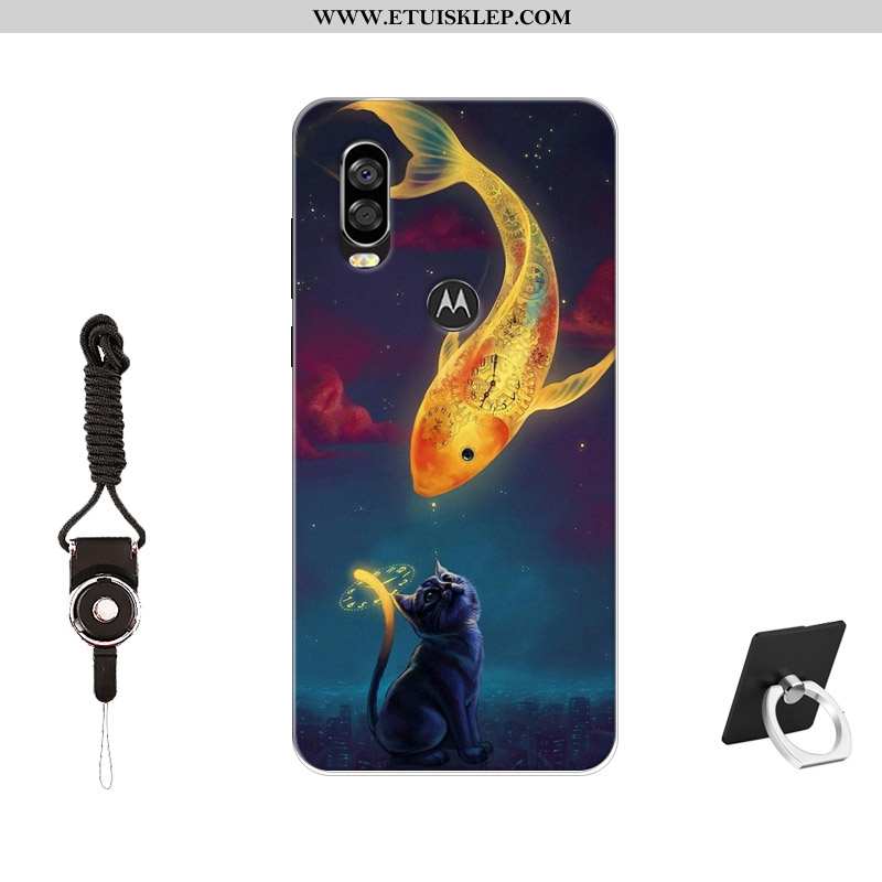 Pokrowce Motorola One Vision Silikonowe Etui Anti-fall Wzór Trendy Miękki Szkło Hartowane Sprzedam