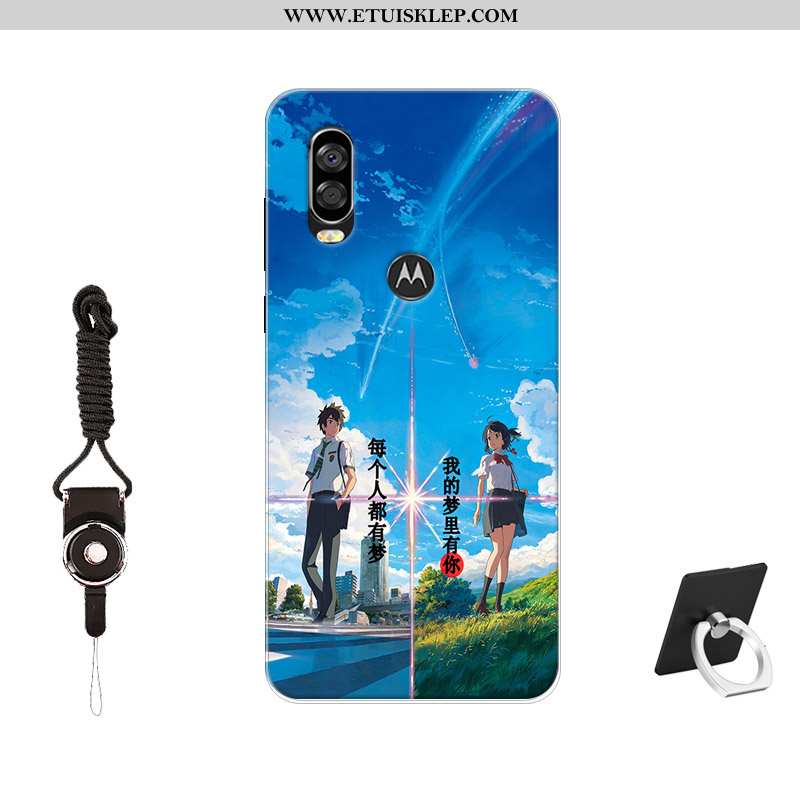 Pokrowce Motorola One Vision Silikonowe Etui Anti-fall Wzór Trendy Miękki Szkło Hartowane Sprzedam