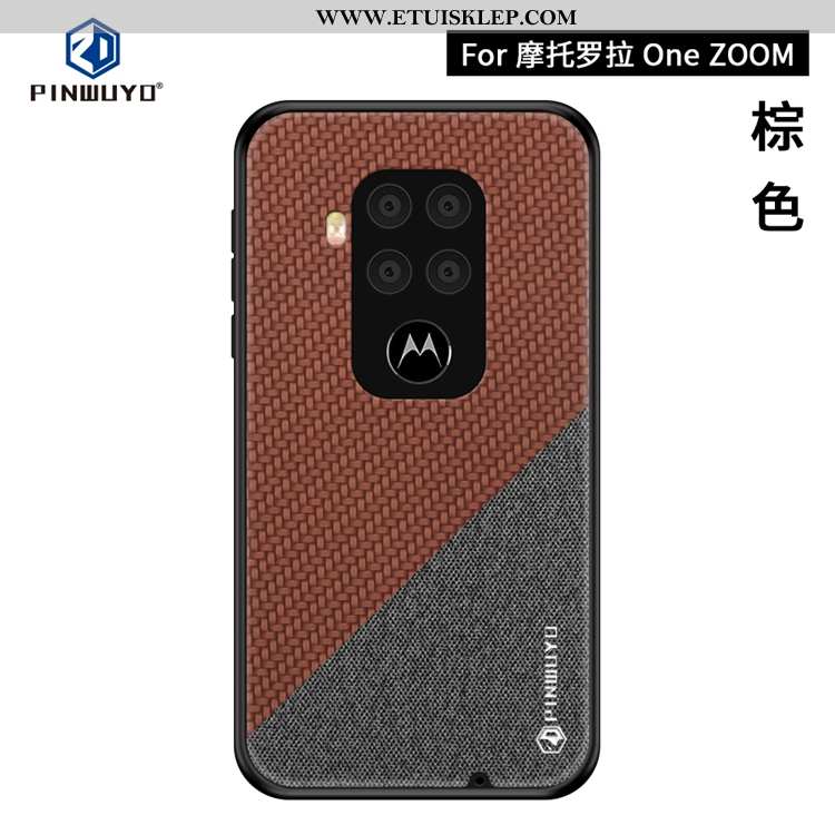 Pokrowce Motorola One Zoom Cienkie Futerał Super Telefon Komórkowy Płótno Ciemno Niebieski Oferta