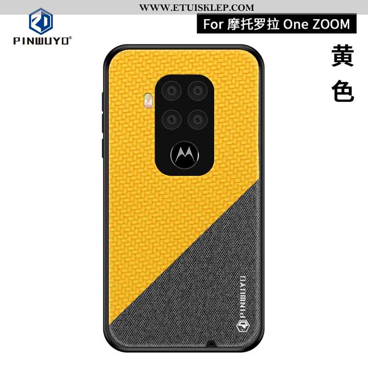 Pokrowce Motorola One Zoom Cienkie Futerał Super Telefon Komórkowy Płótno Ciemno Niebieski Oferta