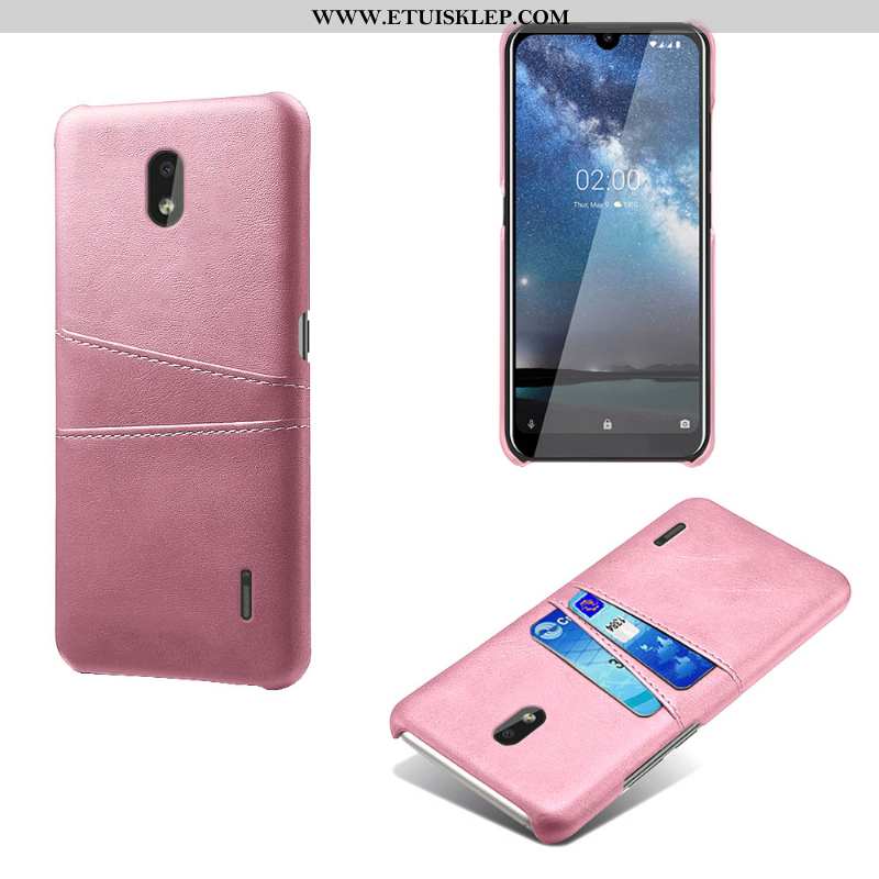 Pokrowce Nokia 2.2 Skóra Karta Różowe Ochraniacz Anti-fall Telefon Komórkowy Jakość Oferta
