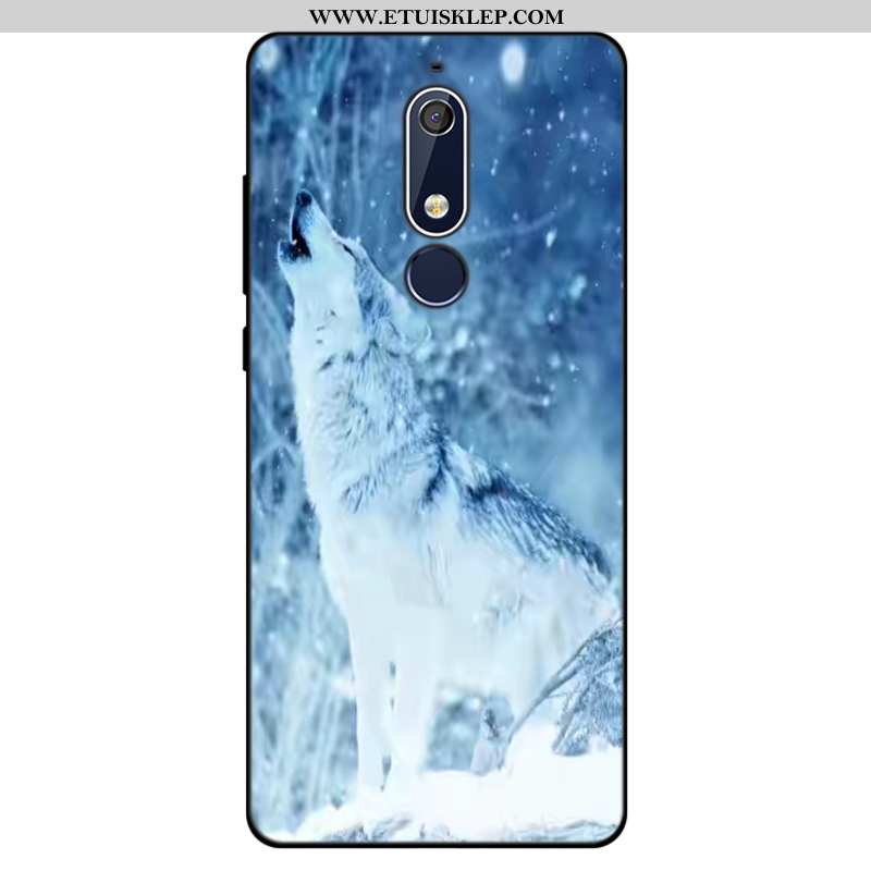 Pokrowce Nokia 5.1 Kreatywne Trendy Anti-fall Niebieski Silikonowe Etui Telefon Komórkowy Sprzedam