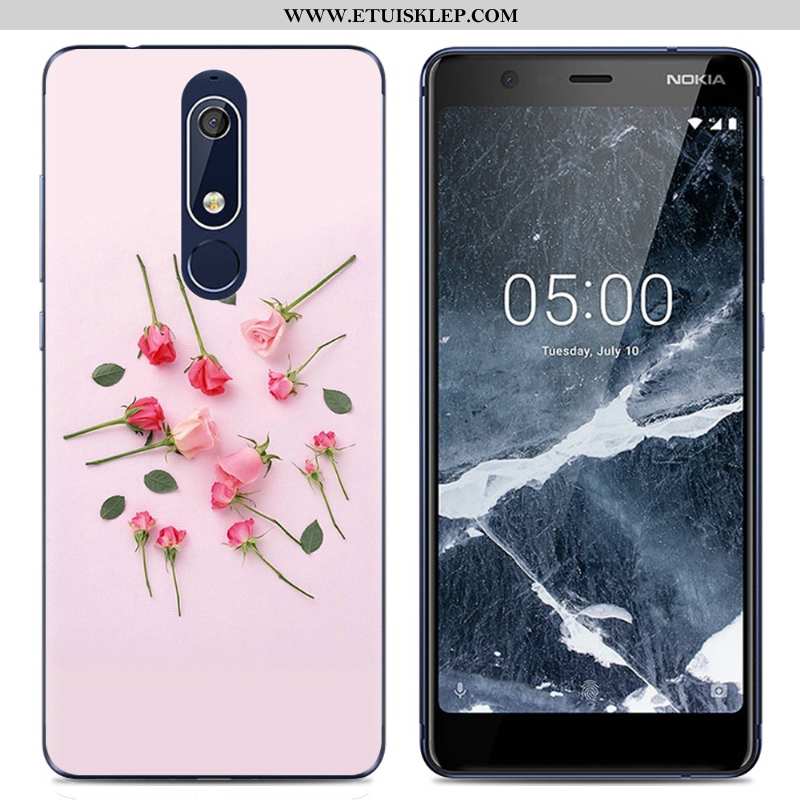 Pokrowce Nokia 5.1 Trendy Różowe Ochraniacz Etui Proste Telefon Komórkowy Futerał Sklep