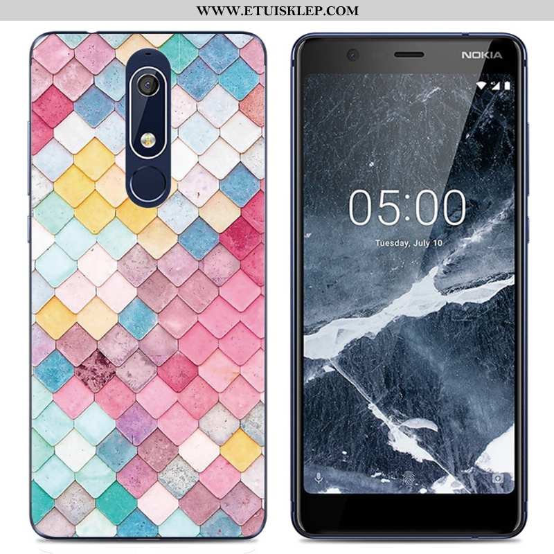 Pokrowce Nokia 5.1 Trendy Różowe Ochraniacz Etui Proste Telefon Komórkowy Futerał Sklep