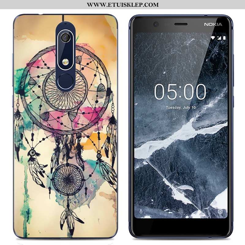 Pokrowce Nokia 5.1 Trendy Różowe Ochraniacz Etui Proste Telefon Komórkowy Futerał Sklep