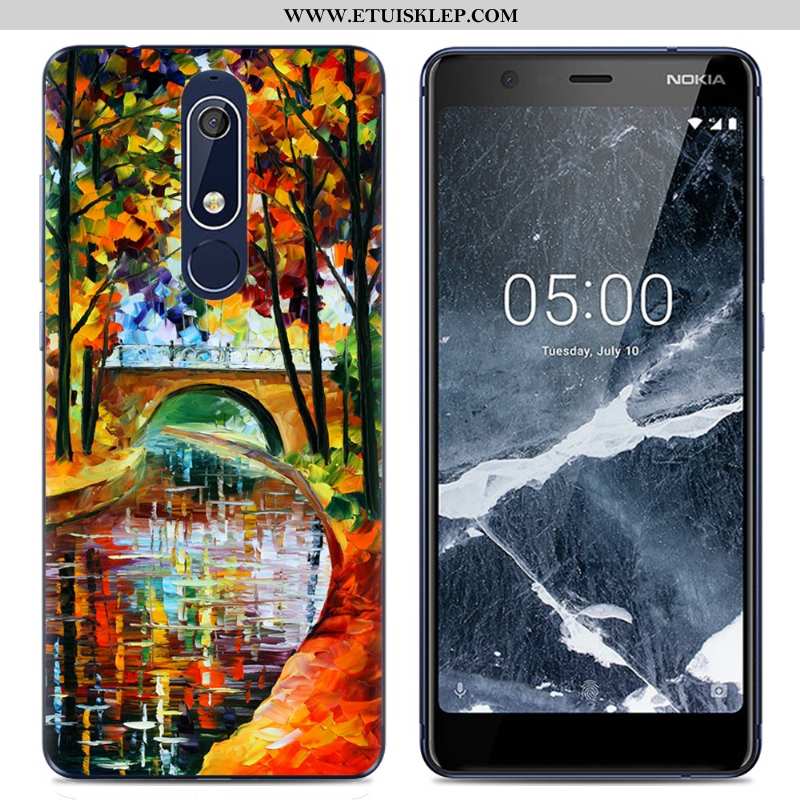 Pokrowce Nokia 5.1 Trendy Różowe Ochraniacz Etui Proste Telefon Komórkowy Futerał Sklep