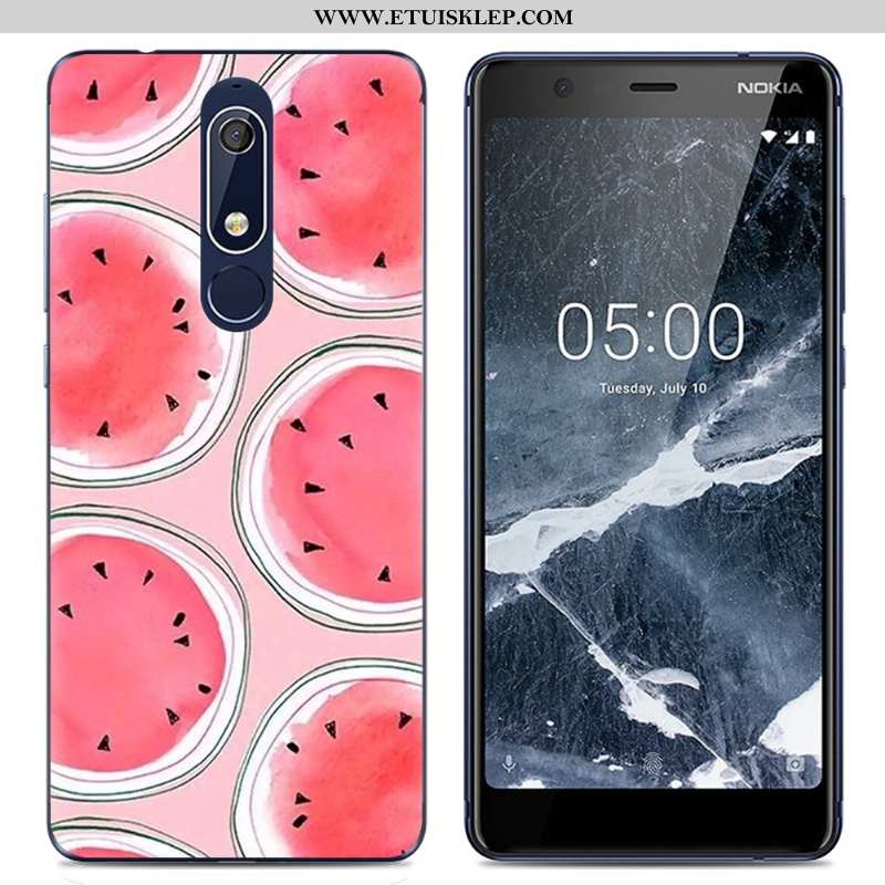 Pokrowce Nokia 5.1 Trendy Różowe Ochraniacz Etui Proste Telefon Komórkowy Futerał Sklep