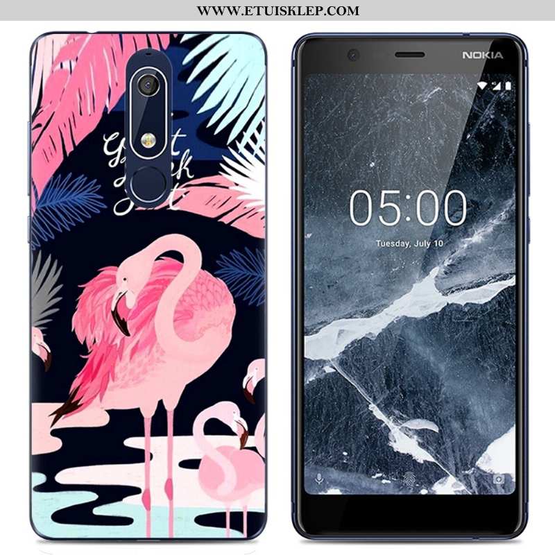 Pokrowce Nokia 5.1 Trendy Różowe Ochraniacz Etui Proste Telefon Komórkowy Futerał Sklep