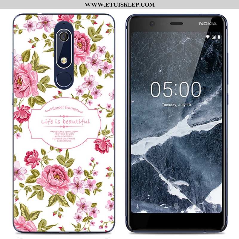 Pokrowce Nokia 5.1 Trendy Różowe Ochraniacz Etui Proste Telefon Komórkowy Futerał Sklep