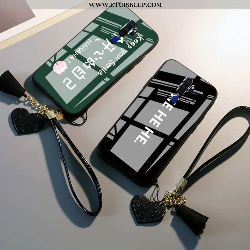 Pokrowce Oppo A9 2020 Osobowość Czarny Telefon Komórkowy All Inclusive Szkło Hartowane Ochraniacz Et