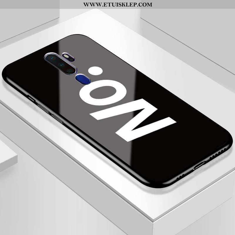 Pokrowce Oppo A9 2020 Osobowość Czarny Telefon Komórkowy All Inclusive Szkło Hartowane Ochraniacz Et