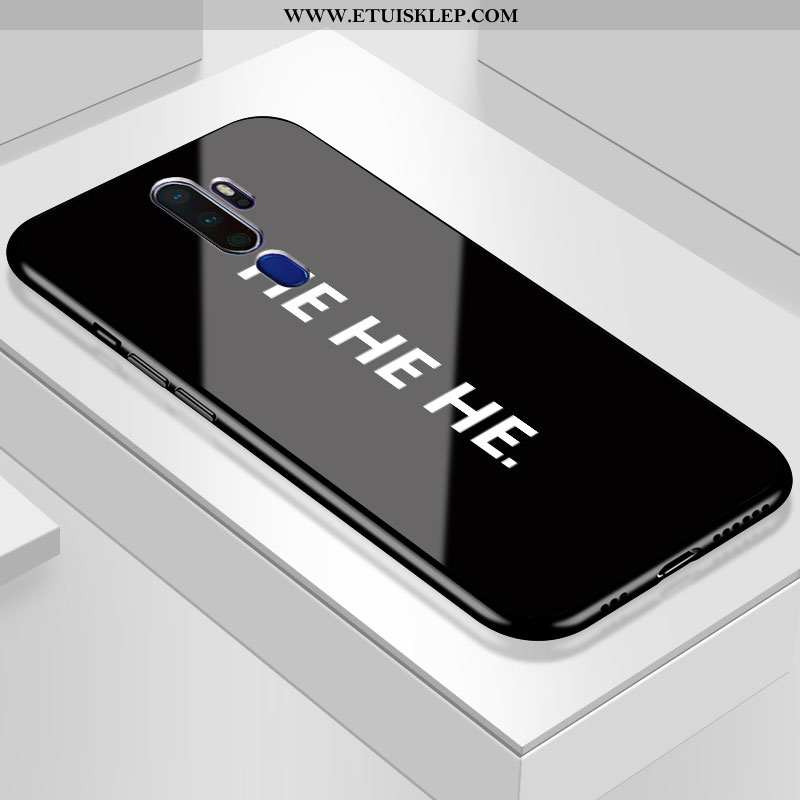 Pokrowce Oppo A9 2020 Osobowość Czarny Telefon Komórkowy All Inclusive Szkło Hartowane Ochraniacz Et
