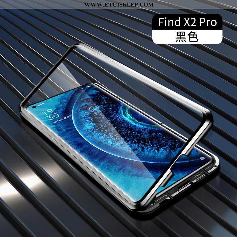 Pokrowce Oppo Find X2 Pro Ochraniacz Magnetyzm Dwustronny Futerał Anti-fall Metal Etui Sprzedam