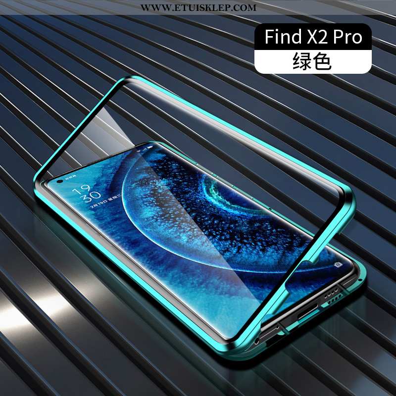 Pokrowce Oppo Find X2 Pro Ochraniacz Magnetyzm Dwustronny Futerał Anti-fall Metal Etui Sprzedam