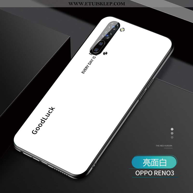 Pokrowce Oppo Reno 3 Silikonowe Moda Szkło Gradient Czerwony Netto Futerał Purpurowy Tani