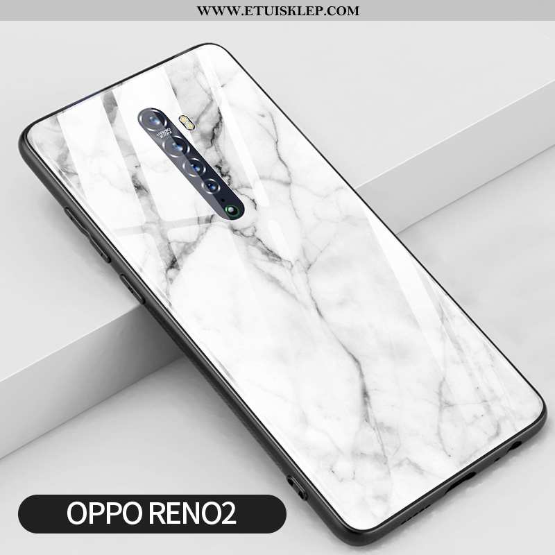 Pokrowce Oppo Reno2 Szkło All Inclusive Silikonowe Anti-fall Duży Biały Lustro Dyskont