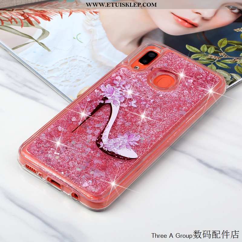 Pokrowce Samsung Galaxy A20e Piękny Anti-fall Quicksand Gwiazda Futerał Różowe Telefon Komórkowy Ofe