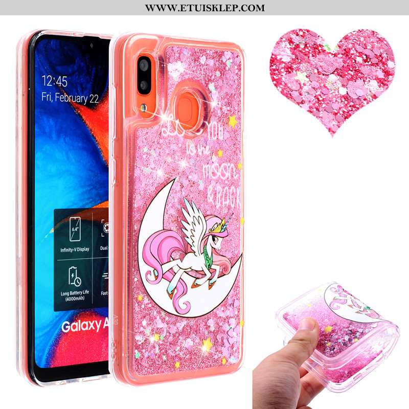Pokrowce Samsung Galaxy A20e Quicksand Gwiazda 2020 Telefon Komórkowy Anti-fall Futerał Różowe Tanie