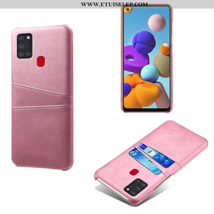 Pokrowce Samsung Galaxy A21s Osobowość Anti-fall Różowe Bydło Mały Karta Telefon Komórkowy Oferta