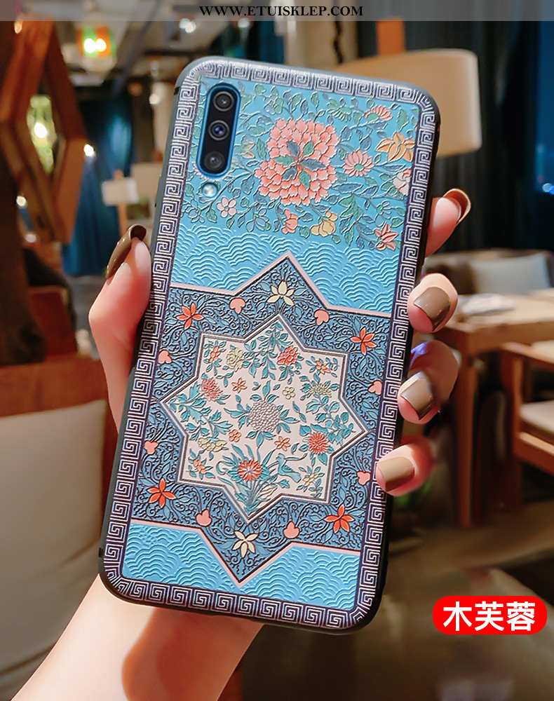 Pokrowce Samsung Galaxy A50 Cienkie Chiński Styl All Inclusive Gwiazda Vintage Czerwony Silikonowe K