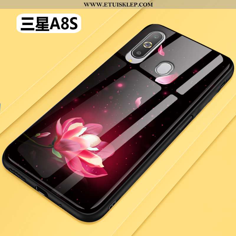 Pokrowce Samsung Galaxy A8s Ochraniacz Czarny Moda Silikonowe Proste Etui Kwiaty Sklep