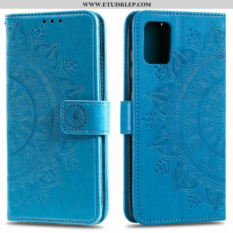 Pokrowce Samsung Galaxy Note20 Skórzane Etui Telefon Komórkowy Klapa Gwiazda Karta Niebieski Kupię