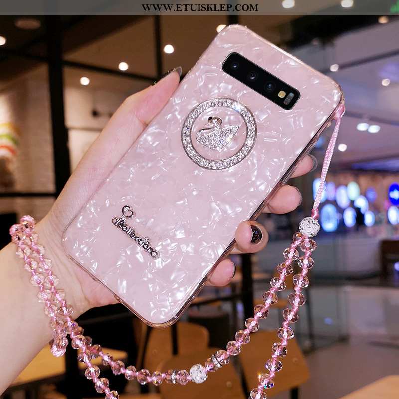 Pokrowce Samsung Galaxy S10 Kryształ Futerał Biały Telefon Komórkowy Rhinestone Miękki Etui Sklep