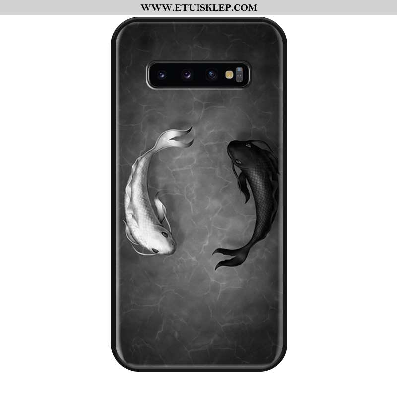 Pokrowce Samsung Galaxy S10+ Silikonowe Telefon Komórkowy Kalmary Chiński Styl Futerał Anti-fall Etu