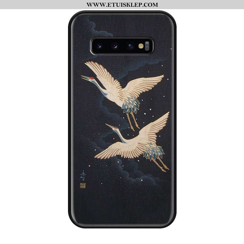 Pokrowce Samsung Galaxy S10+ Silikonowe Telefon Komórkowy Kalmary Chiński Styl Futerał Anti-fall Etu