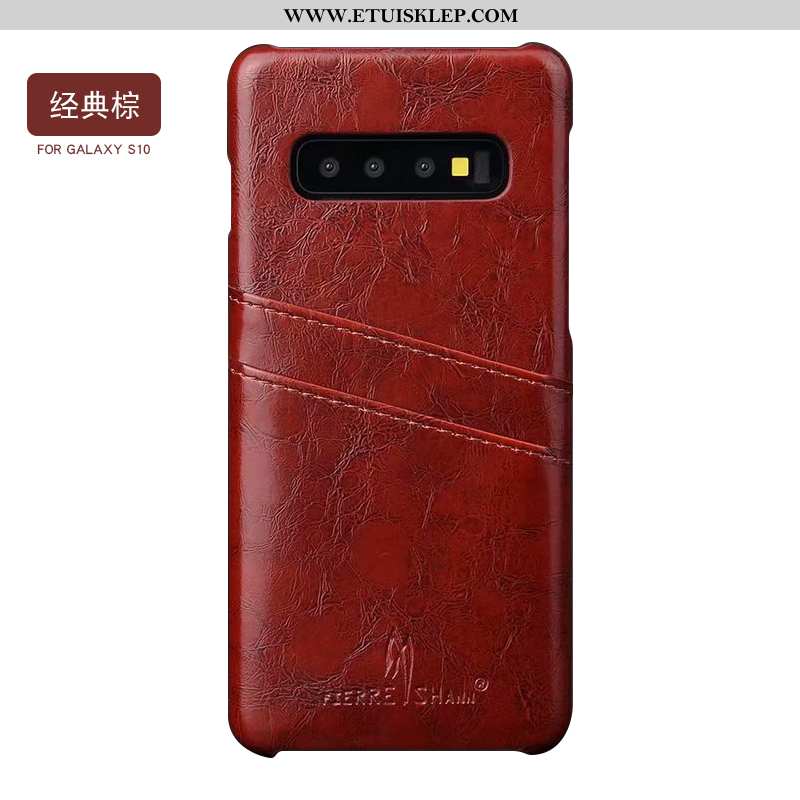 Pokrowce Samsung Galaxy S10 Trendy Wiatr Anti-fall Czarny Gwiazda Nowy Skórzane Etui Kupię