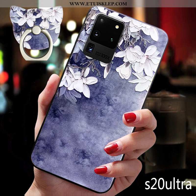 Pokrowce Samsung Galaxy S20 Ultra Trendy Futerał Gwiazda Etui Telefon Komórkowy Ring Vintage Tanie