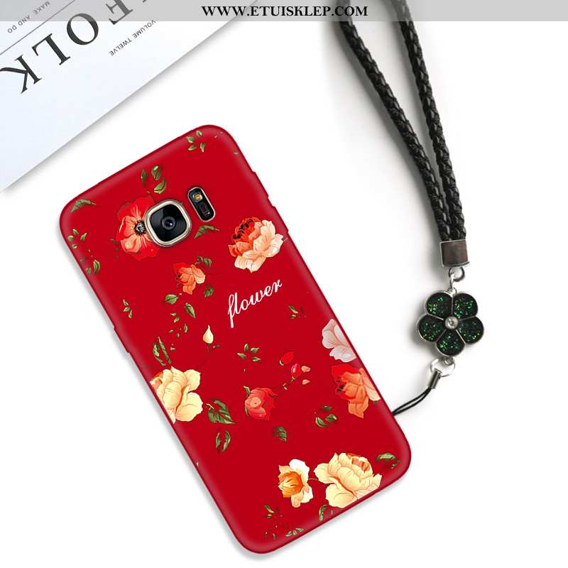 Pokrowce Samsung Galaxy S7 Edge Silikonowe Kwiaty Anti-fall Czerwony Czerwony Netto Classic Zakochan
