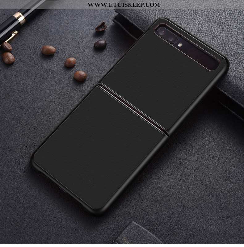 Pokrowce Samsung Z Flip Ochraniacz Telefon Komórkowy Jednolity Kolor Futerał Skóra Kreatywne Składać