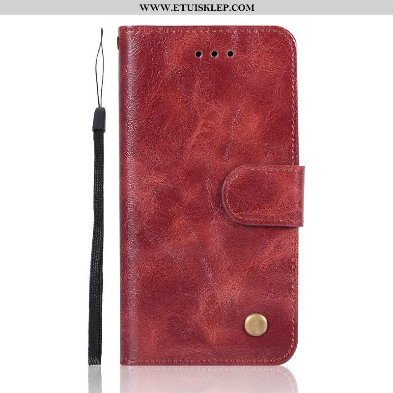 Pokrowce Sony Xperia Xz1 Compact Skórzane Etui Portfel Wspornik Czerwony Karta Telefon Komórkowy Fut