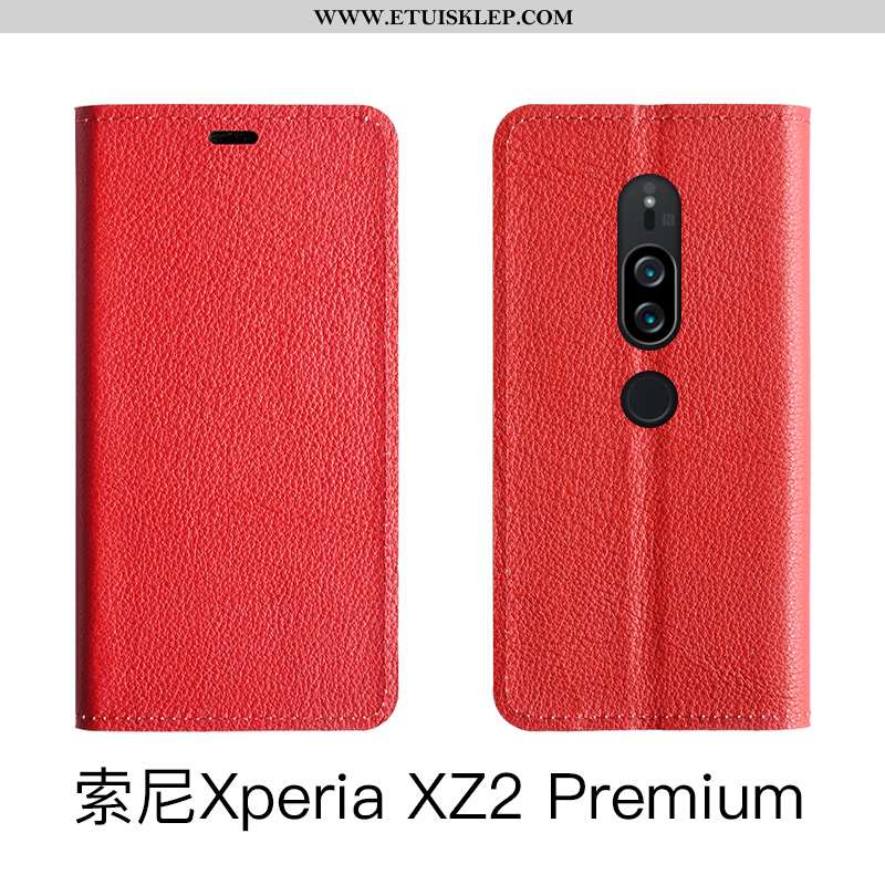 Pokrowce Sony Xperia Xz2 Premium Prawdziwa Skóra Futerał Czerwony Obudowa Telefon Komórkowy Kup