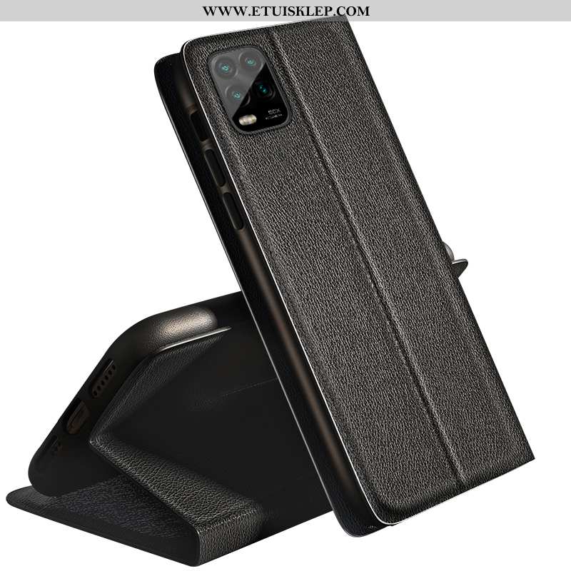 Pokrowce Xiaomi Mi 10 Lite Skórzane Etui Czarny All Inclusive Karta Futerał Miękki Super Sklep