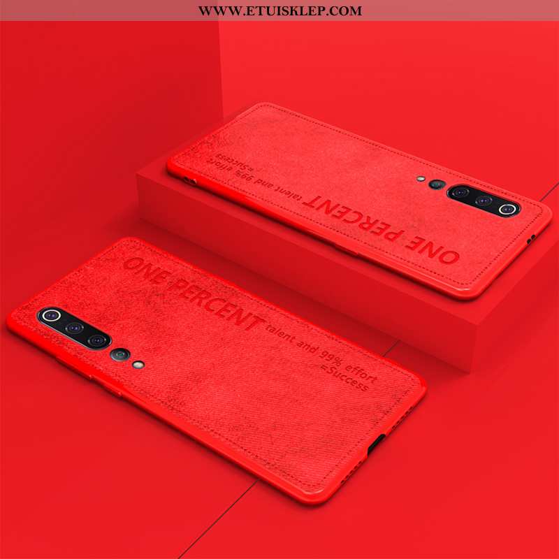 Pokrowce Xiaomi Mi 10 Miękki Skórzane Etui Lekkie Vintage Telefon Komórkowy Oryginalny Czerwony Skle