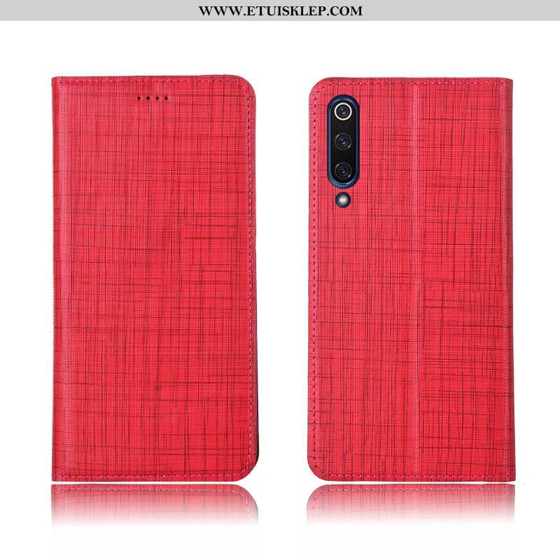 Pokrowce Xiaomi Mi 9 Lite Miękki Czerwony Skórzane Etui Mały All Inclusive Obudowa Telefon Komórkowy