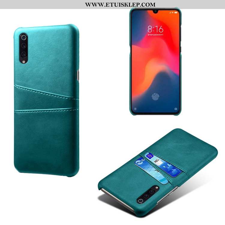 Pokrowce Xiaomi Mi 9 Se Skórzane Etui Ciemno Niebieski Anti-fall Wzór Telefon Komórkowy Futerał Bydł