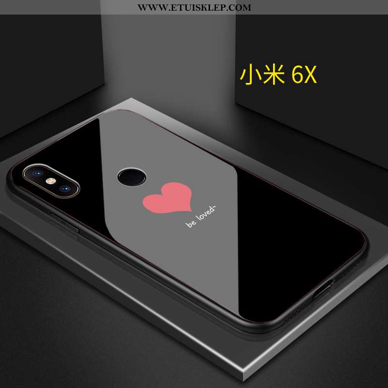 Pokrowce Xiaomi Mi A2 Kreatywne Czerwony Biały Proste Osobowość Anti-fall Szkło Hartowane Tani