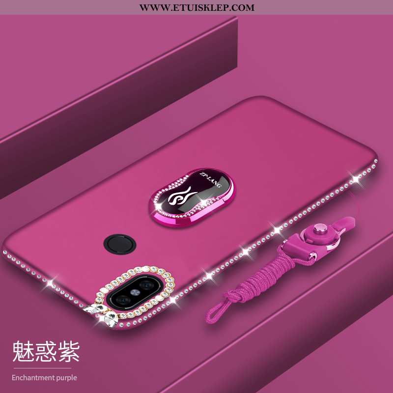 Pokrowce Xiaomi Mi Max 3 Nubuku Czerwony Telefon Komórkowy Miękki Rhinestone Luksusowy Etui Sklep