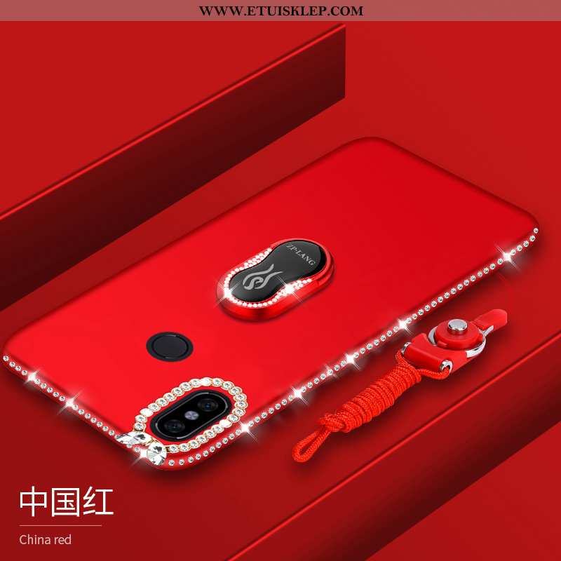 Pokrowce Xiaomi Mi Max 3 Nubuku Czerwony Telefon Komórkowy Miękki Rhinestone Luksusowy Etui Sklep