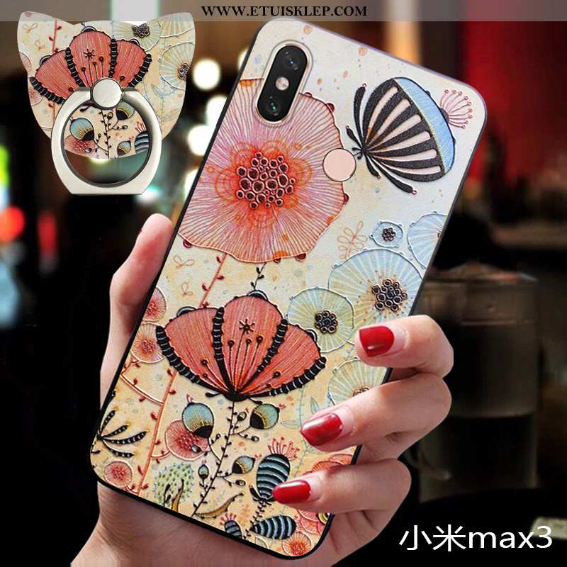 Pokrowce Xiaomi Mi Max 3 Nubuku Relief Super Vintage Telefon Komórkowy Etui Mały Tanie