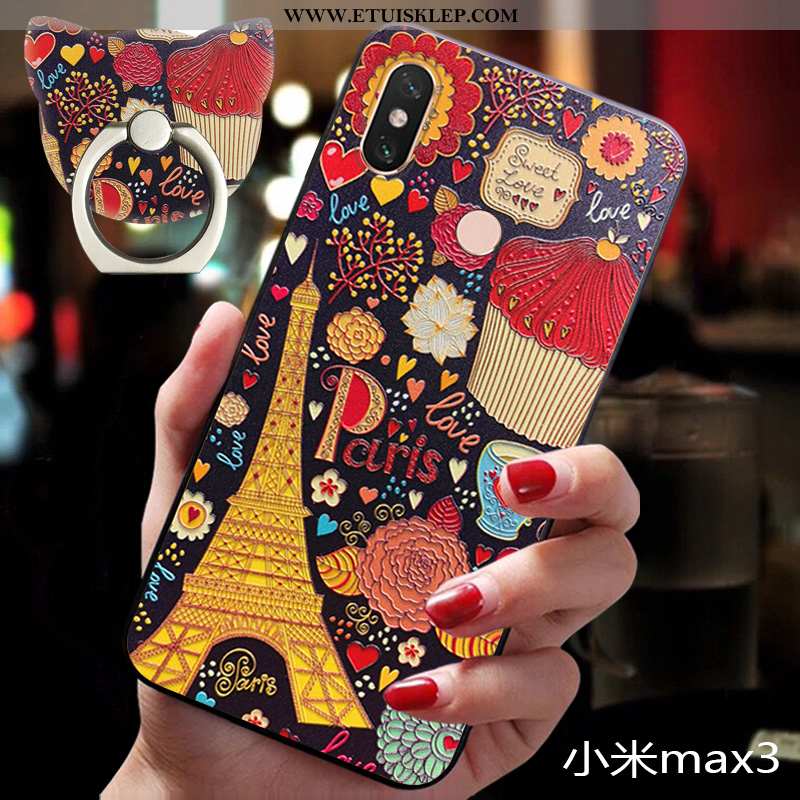 Pokrowce Xiaomi Mi Max 3 Nubuku Relief Super Vintage Telefon Komórkowy Etui Mały Tanie