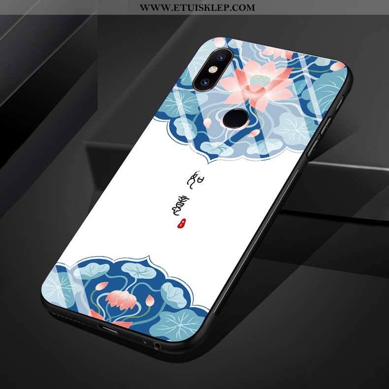 Pokrowce Xiaomi Mi Mix 3 Szkło Niebieski Chiński Styl Telefon Komórkowy Sztuka Proste Kwiaty Tanie