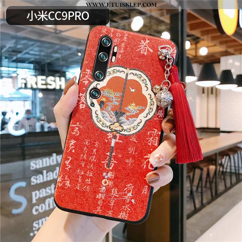 Pokrowce Xiaomi Mi Note 10 Cienkie Nowy Silikonowe Osobowość Czerwony Netto Wzór Różowe Na Sprzedaż