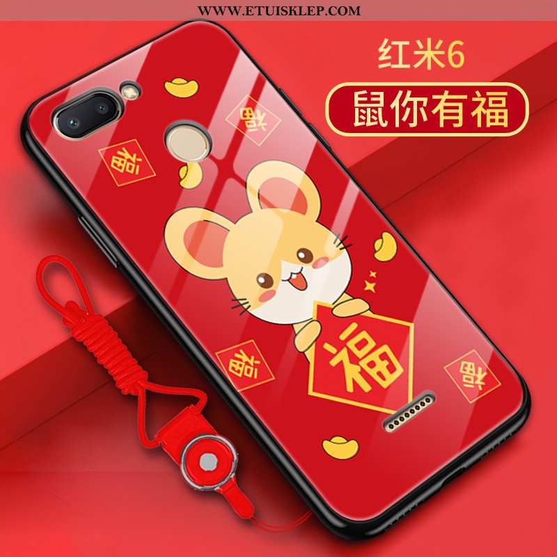 Pokrowce Xiaomi Redmi 6 Piękny All Inclusive Mały Nowy Szkło Anti-fall Trudno Online